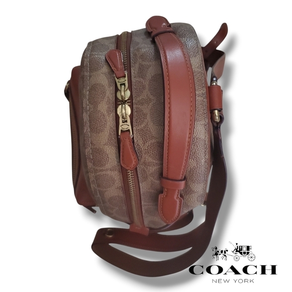 coach coated canvas signature campus backpack 23 30954 In Rose Print Balilene Coach campus backpack purse -